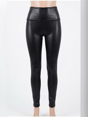 Knix Sculpt Leggings Faux Leather Black Size Medium